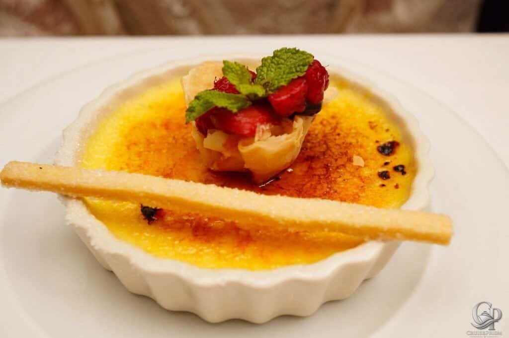 Norwegian Breakaway Cheese Plate creme brulee