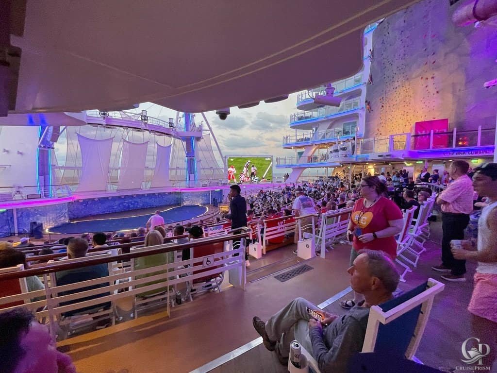 Symphony of the Seas Superbowl on the Large Screen