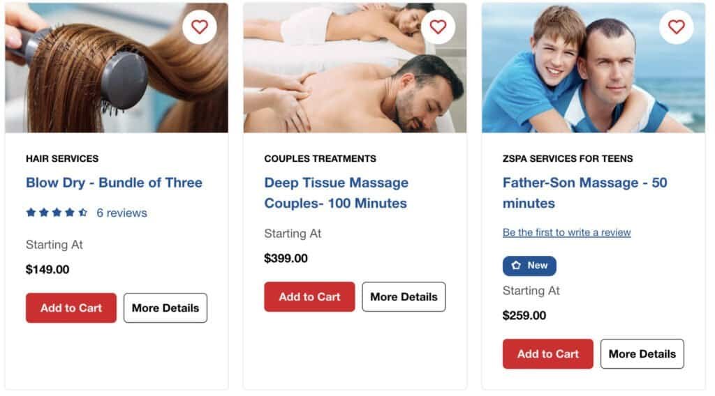 Carnival cruise line spa prices for Carnival Celebration