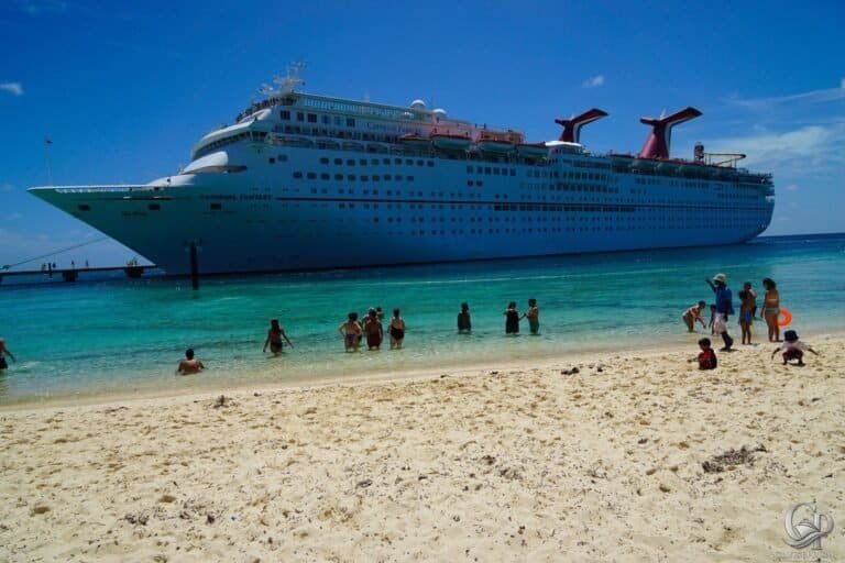 Carnival ship docked in Grand Turk