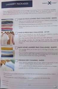 Celebrity Cruises Laundry Prices: Packages, Costs & Laundry Service Guide