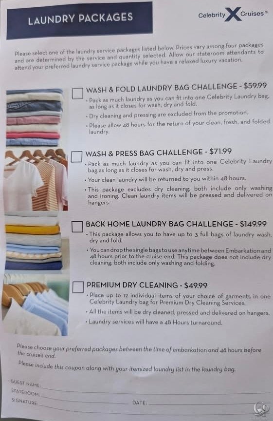 Celebrity Cruises Laundry Prices: Packages, Costs & Laundry Service Guide