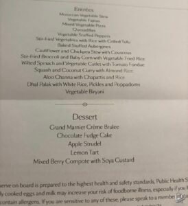 Cunard Food Menus: Main Dining Room, Specialty Restaurants & Cafés