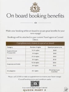 Cunard Onboard Booking Benefits: Is Booking Your Next Cruise While Sailing Worth It?