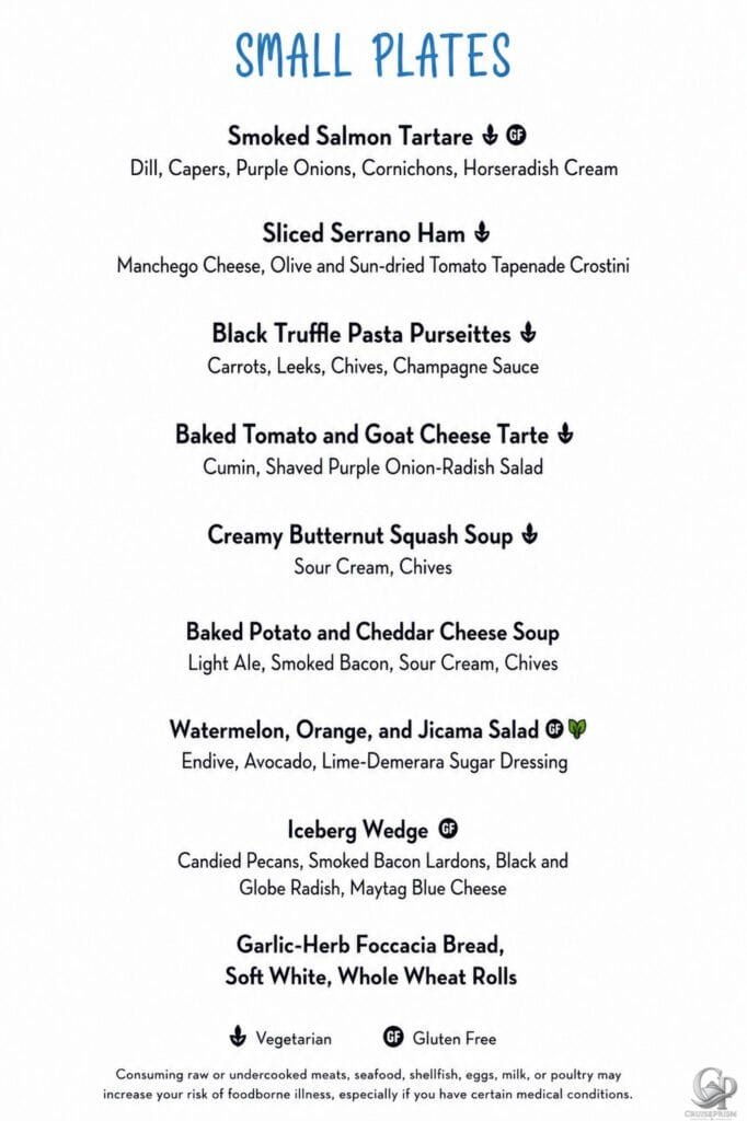 Disney Cruise Line 2026 Animator’s Palate Menu aboard Disney Wonder