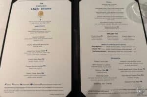 Princess Cruise Menus: Main Dining Room, Specialty Restaurants & Breakfast