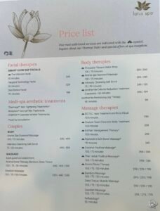 Princess Cruises Spa Prices & Lotus Spa Guide