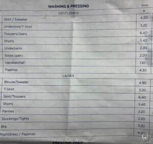Avalon Waterways Laundry Prices: Washing, Pressing & Dry Cleaning Guide