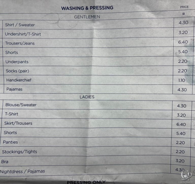 Avalon Waterways Laundry Prices: Washing, Pressing & Dry Cleaning Guide