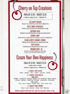 Carnival Cherry On Top Ice Cream Menu & Prices Guide
