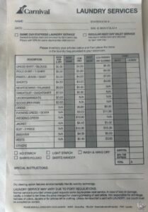 Carnival Cruise Laundry Prices & Valet Service Guide