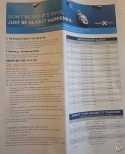 Celebrity Cruises Disembarkation Guide