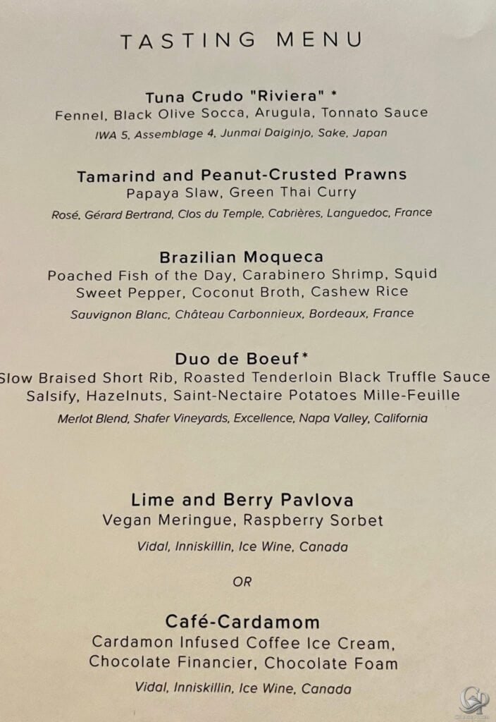 Tasting Menu