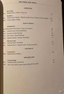 Explora Journeys Wine List and Prices