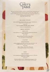 Fred. Olsen Dinner Menu and Chef’s Table Menu Guide