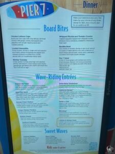 Royal Caribbean Icon of the Seas Pier 7 Dinner Menu