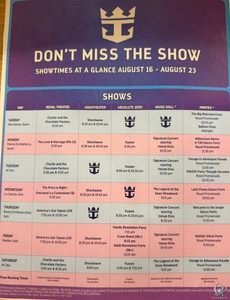 Legend of the Seas Entertainment & Shows Schedule Guide