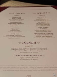 Legend of the Seas Hollywood Supper Club Menu Guide