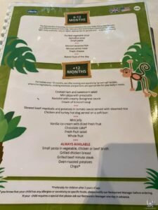 MSC Cruises Kids Menus