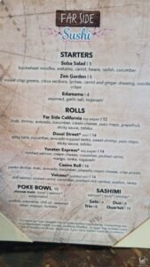 Margaritaville at Sea Islander Far Side Sushi Menu (With Photos)