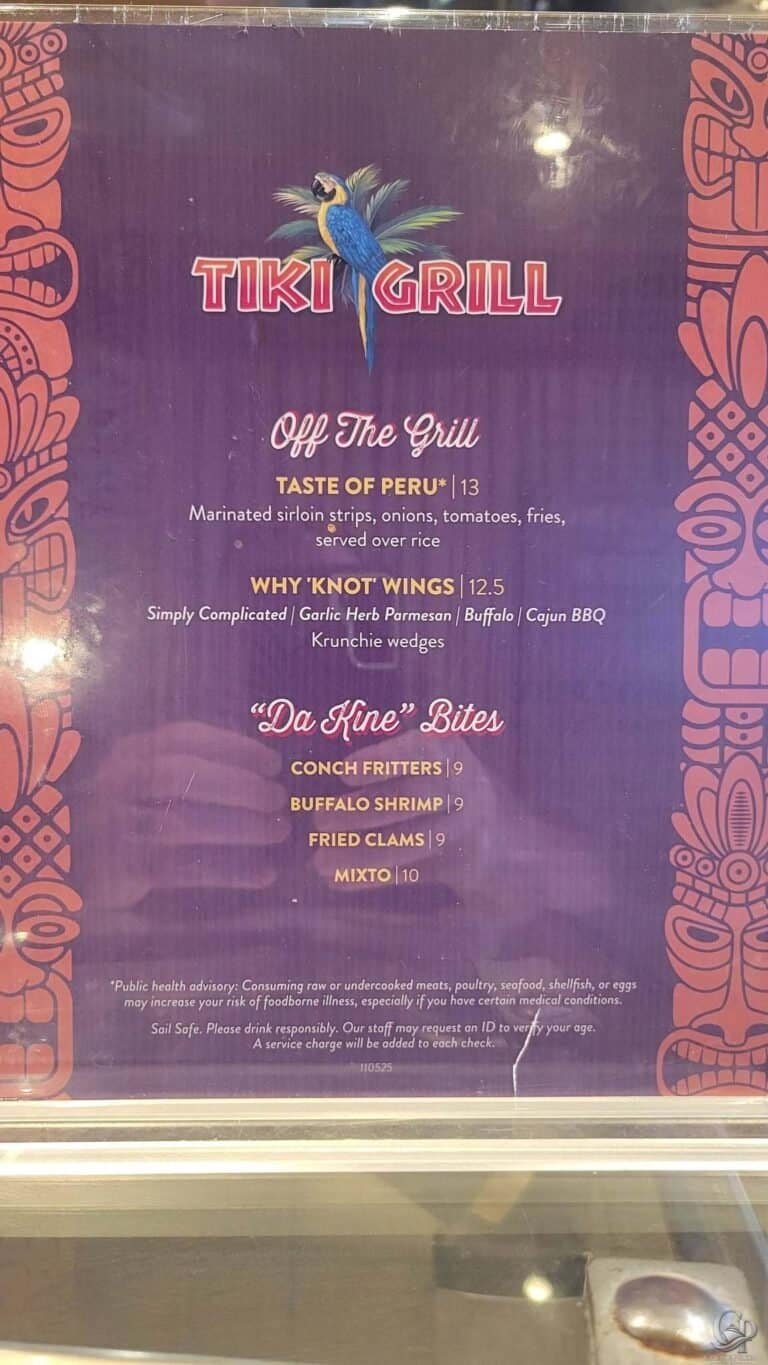 Margaritaville at Sea Tiki Grill Menu