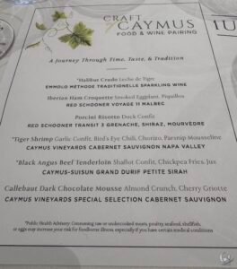 Regent Seven Seas Menus, Specialty Tasting Menus and Wine Pairing Experiences