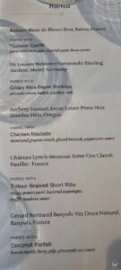 Regent Seven Seas Wine Pairing Menu Guide