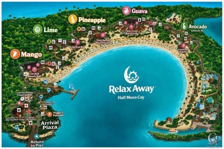 RelaxAway Half Moon Cay Map: New Island Layout