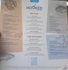 Royal Caribbean Hooked Seafood Menu & Drink Prices