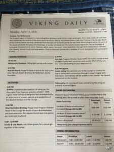 Viking Egdir Daily Program: Netherlands & Belgium River Cruise Daily Program