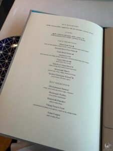 Viking Vela Main Dining Room Breakfast Menu (The Restaurant)