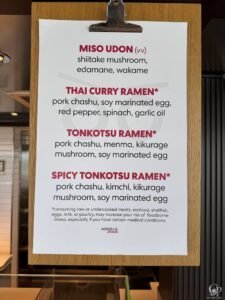 Virgin Voyages Noodle Around Menu: Ramen & Miso Udon