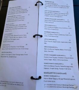Azamara Bar Drink Menu (Photos & Prices)