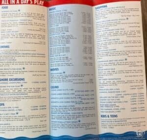 Carnival Breeze FunTimes Daily Programs: Cozumel, Progreso & Sea Days