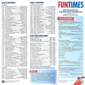 Carnival Conquest FunTimes Daily Programs
