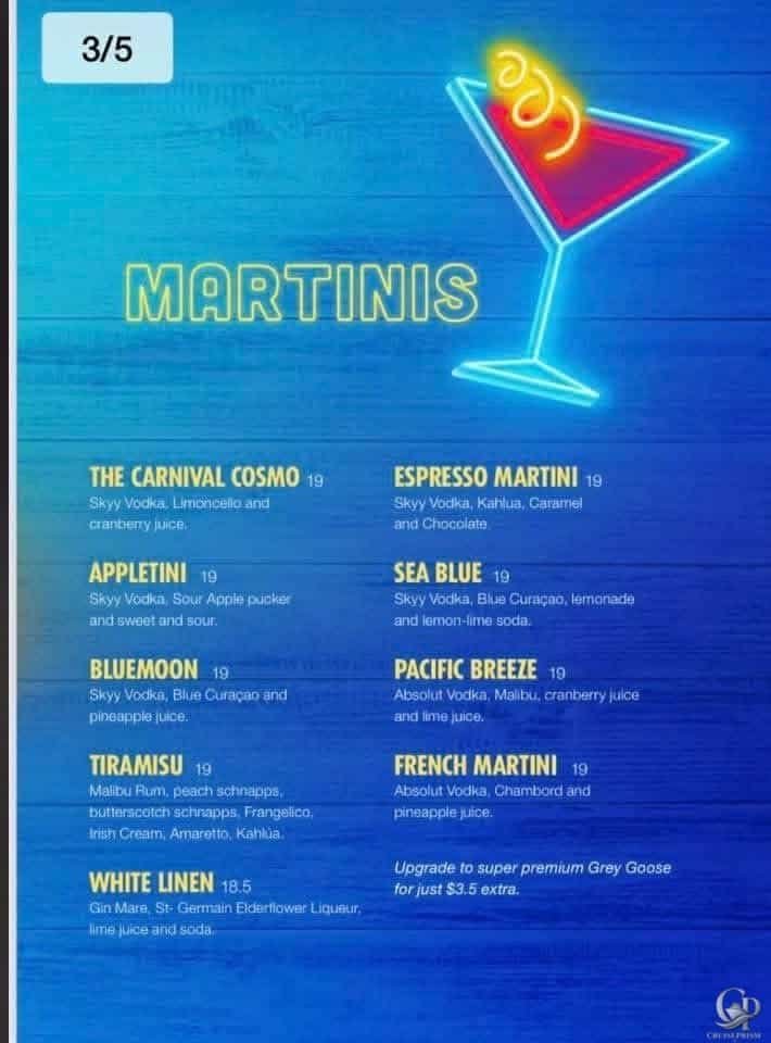 Carnival Cruise Drink Prices Australia