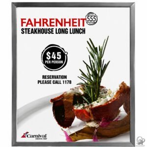 Carnival Fahrenheit 555 Long Lunch Menu