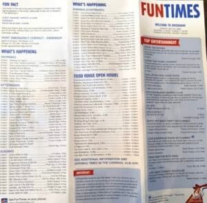 Carnival Firenze FunTimes Daily Programs: 3-Day Cruise