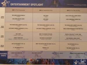 Carnival Glory Entertainment Schedule