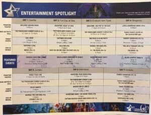 Carnival Miracle Entertainment Schedule