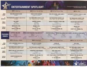 Carnival Splendor Entertainment Schedule