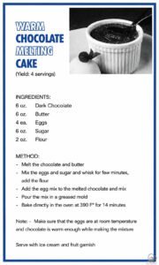 Carnival Warm Chocolate Melting Cake Recipe