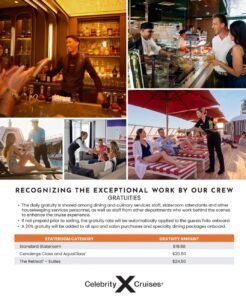 Celebrity Cruises Gratuities: Daily Rates and What to Expect