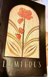 Disney Magic Lumiere’s Dinner Menu