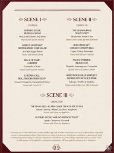 Legend of the Seas Hollywoodland Supper Club Menu Guide