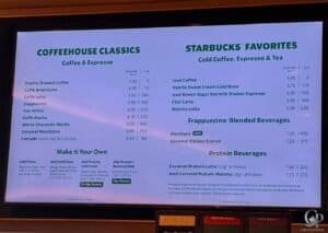 Norwegian Cruise Line Starbucks Menu & Prices