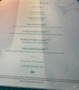 NCL Palomar Menu: Complete Dinner Menu With Photos & Prices
