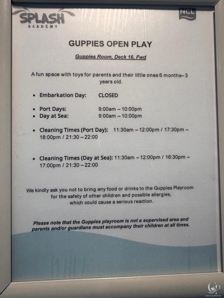 Norwegian Cruise Line Guppies Open Play: Guide for Babies and Toddlers