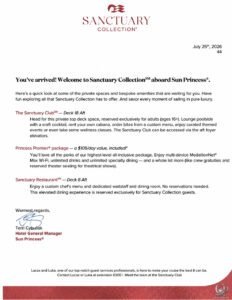 Princess Cruises Sanctuary Collection: What’s Included