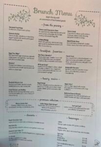 Royal Caribbean Main Dining Room Brunch Menu
